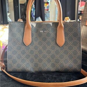 Nine West Black and Brown Satchel